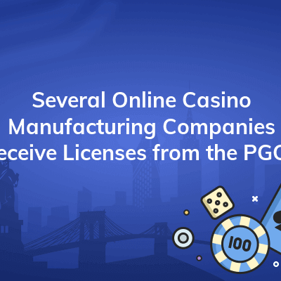 several online casino manufacturing companies receive licenses from the pgcb 400x400