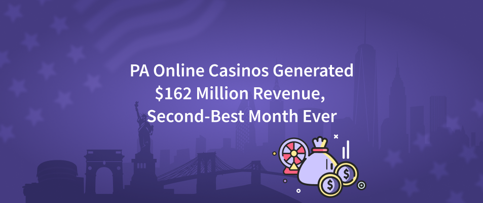 pa online casinos generated 162 million revenue second best month ever